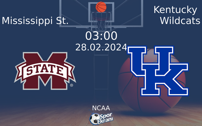 28 Şubat 2024 Mississippi St. vs Kentucky Wildcats maçı Hangi Kanalda Saat Kaçta Yayınlanacak? 28 Şubat 2024 Mississippi St. vs Kentucky Wildcats maçı Hangi Kanalda Saat Kaçta Yayınlanacak?