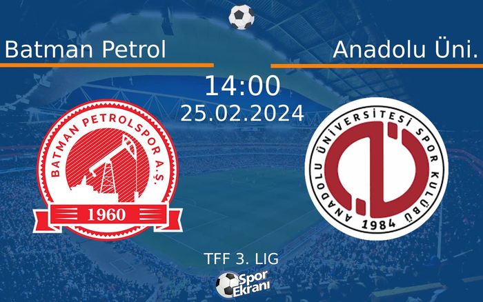 25 Şubat 2024 Batman Petrol vs Anadolu Üni. maçı Hangi Kanalda Saat Kaçta Yayınlanacak? 25 Şubat 2024 Batman Petrol vs Anadolu Üni. maçı Hangi Kanalda Saat Kaçta Yayınlanacak?