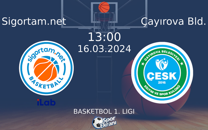 16 Mart 2024 Sigortam.net vs Çayırova Bld. maçı Hangi Kanalda Saat Kaçta Yayınlanacak?