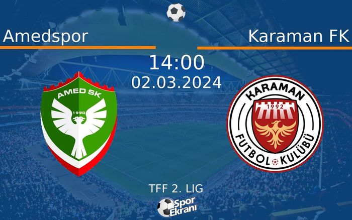 02 Mart 2024 Amedspor vs Karaman FK maçı Hangi Kanalda Saat Kaçta Yayınlanacak?