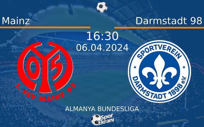 06 Nisan 2024 Mainz vs Darmstadt 98 maçı Hangi Kanalda Saat Kaçta Yayınlanacak? 06 Nisan 2024 Mainz vs Darmstadt 98 maçı Hangi Kanalda Saat Kaçta Yayınlanacak?