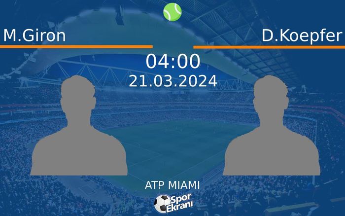 21 Mart 2024 M.Giron vs D.Koepfer maçı Hangi Kanalda Saat Kaçta Yayınlanacak? 21 Mart 2024 M.Giron vs D.Koepfer maçı Hangi Kanalda Saat Kaçta Yayınlanacak?