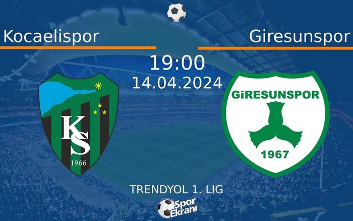 14 Nisan 2024 Kocaelispor vs Giresunspor maçı Hangi Kanalda Saat Kaçta Yayınlanacak? 14 Nisan 2024 Kocaelispor vs Giresunspor maçı Hangi Kanalda Saat Kaçta Yayınlanacak?