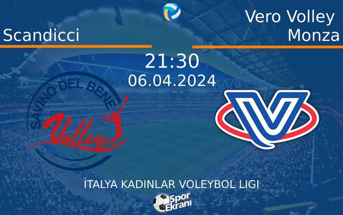06 Nisan 2024 Scandicci vs Vero Volley Monza maçı Hangi Kanalda Saat Kaçta Yayınlanacak? 06 Nisan 2024 Scandicci vs Vero Volley Monza maçı Hangi Kanalda Saat Kaçta Yayınlanacak?