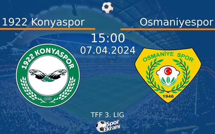 07 Nisan 2024 1922 Konyaspor vs Osmaniyespor maçı Hangi Kanalda Saat Kaçta Yayınlanacak? 07 Nisan 2024 1922 Konyaspor vs Osmaniyespor maçı Hangi Kanalda Saat Kaçta Yayınlanacak?