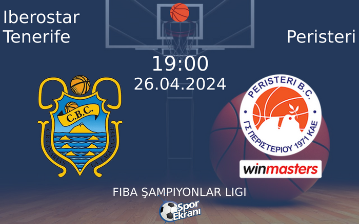26 Nisan 2024 Iberostar Tenerife vs Peristeri maçı Hangi Kanalda Saat Kaçta Yayınlanacak? 26 Nisan 2024 Iberostar Tenerife vs Peristeri maçı Hangi Kanalda Saat Kaçta Yayınlanacak?