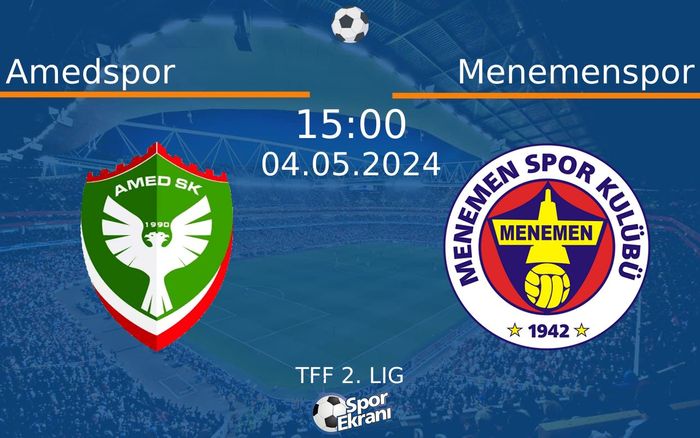 04 Mayıs 2024 Amedspor vs Menemenspor maçı Hangi Kanalda Saat Kaçta Yayınlanacak? 04 Mayıs 2024 Amedspor vs Menemenspor maçı Hangi Kanalda Saat Kaçta Yayınlanacak?