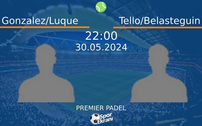 30 Mayıs 2024 Gonzalez/Luque vs Tello/Belasteguin maçı Hangi Kanalda Saat Kaçta Yayınlanacak? 30 Mayıs 2024 Gonzalez/Luque vs Tello/Belasteguin maçı Hangi Kanalda Saat Kaçta Yayınlanacak?