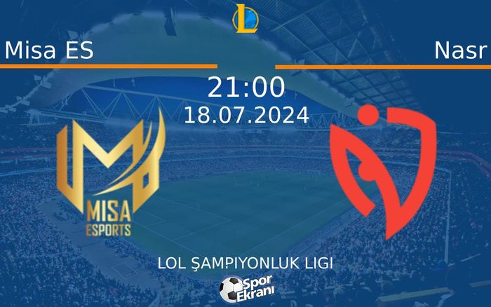 18 Temmuz 2024 Misa ES vs Nasr maçı Hangi Kanalda Saat Kaçta Yayınlanacak? 18 Temmuz 2024 Misa ES vs Nasr maçı Hangi Kanalda Saat Kaçta Yayınlanacak?