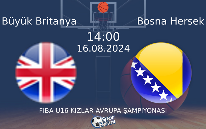 16 Ağustos 2024 Büyük Britanya vs Bosna Hersek maçı Hangi Kanalda Saat Kaçta Yayınlanacak?