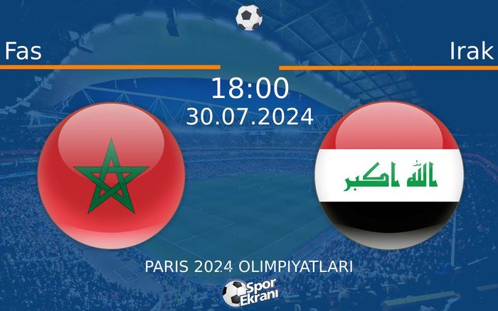 30 Temmuz 2024 Fas vs Irak maçı Hangi Kanalda Saat Kaçta Yayınlanacak? 30 Temmuz 2024 Fas vs Irak maçı Hangi Kanalda Saat Kaçta Yayınlanacak?