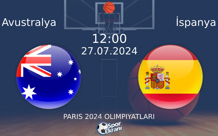 27 Temmuz 2024 Avustralya vs İspanya maçı Hangi Kanalda Saat Kaçta Yayınlanacak? 27 Temmuz 2024 Avustralya vs İspanya maçı Hangi Kanalda Saat Kaçta Yayınlanacak?