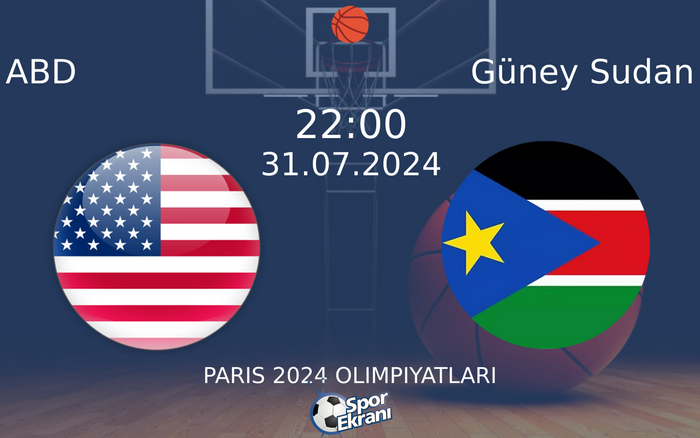31 Temmuz 2024 ABD vs Güney Sudan maçı Hangi Kanalda Saat Kaçta Yayınlanacak? 31 Temmuz 2024 ABD vs Güney Sudan maçı Hangi Kanalda Saat Kaçta Yayınlanacak?
