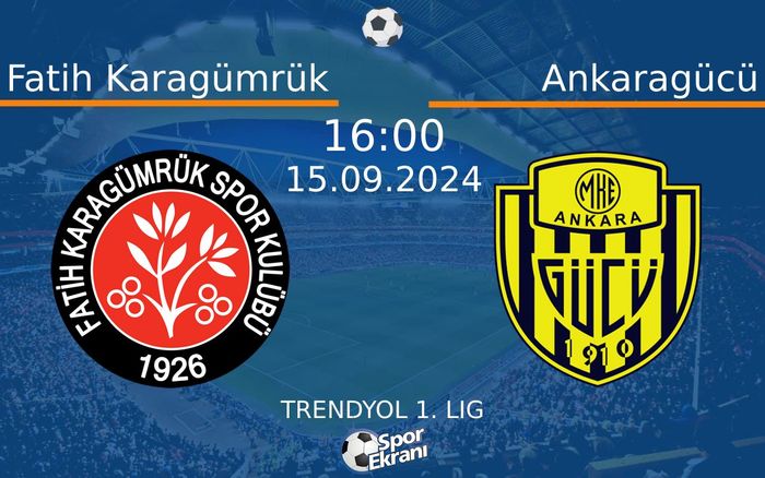 15 Eylül 2024 Fatih Karagümrük vs Ankaragücü maçı Hangi Kanalda Saat Kaçta Yayınlanacak? 15 Eylül 2024 Fatih Karagümrük vs Ankaragücü maçı Hangi Kanalda Saat Kaçta Yayınlanacak?