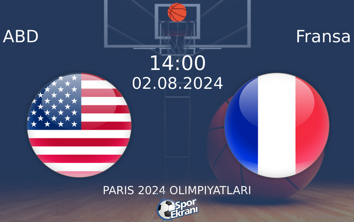 02 Ağustos 2024 ABD vs Fransa maçı Hangi Kanalda Saat Kaçta Yayınlanacak? 02 Ağustos 2024 ABD vs Fransa maçı Hangi Kanalda Saat Kaçta Yayınlanacak?