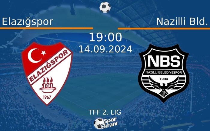 14 Eylül 2024 Elazığspor vs Nazilli Bld. maçı Hangi Kanalda Saat Kaçta Yayınlanacak? 14 Eylül 2024 Elazığspor vs Nazilli Bld. maçı Hangi Kanalda Saat Kaçta Yayınlanacak?