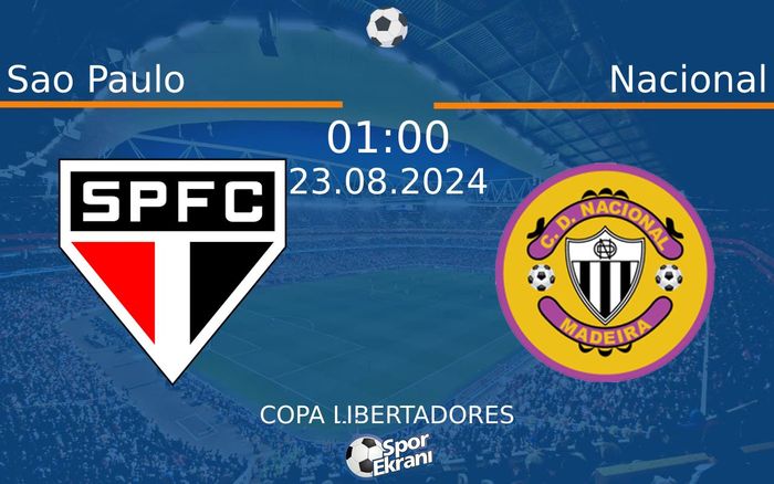 23 Ağustos 2024 Sao Paulo vs Nacional maçı Hangi Kanalda Saat Kaçta Yayınlanacak? 23 Ağustos 2024 Sao Paulo vs Nacional maçı Hangi Kanalda Saat Kaçta Yayınlanacak?