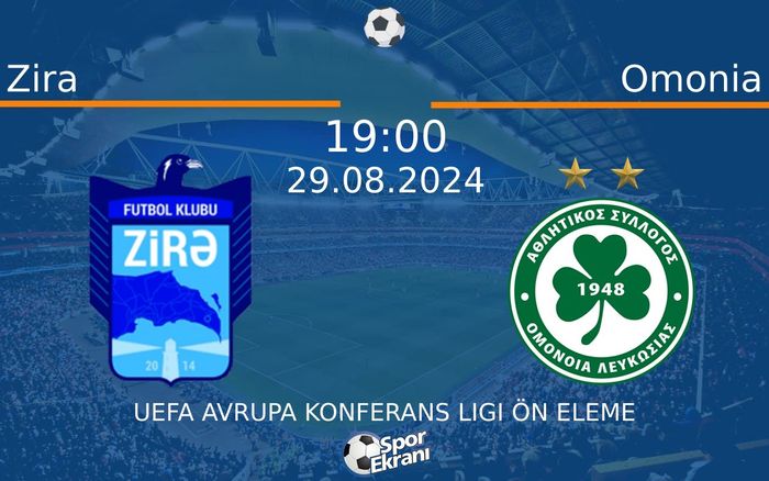 29 Ağustos 2024 Zira vs Omonia maçı Hangi Kanalda Saat Kaçta Yayınlanacak? 29 Ağustos 2024 Zira vs Omonia maçı Hangi Kanalda Saat Kaçta Yayınlanacak?