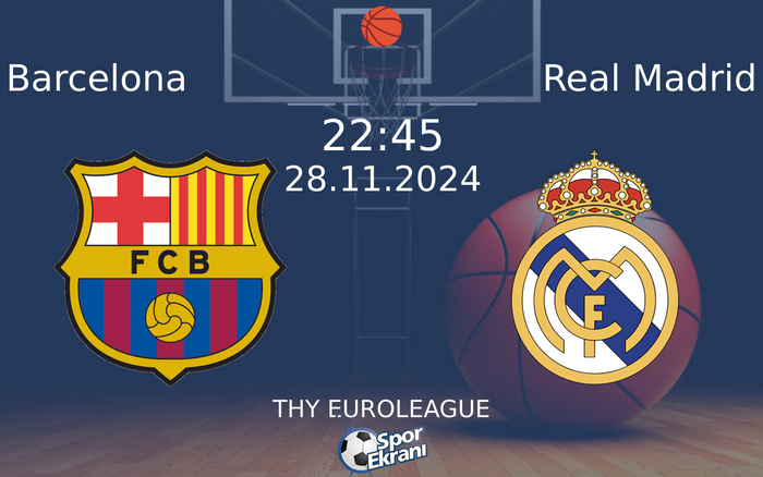 28 Kasım 2024 Barcelona vs Real Madrid maçı Hangi Kanalda Saat Kaçta Yayınlanacak? 28 Kasım 2024 Barcelona vs Real Madrid maçı Hangi Kanalda Saat Kaçta Yayınlanacak?