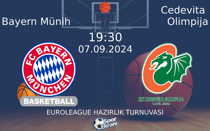 07 Eylül 2024 Bayern Münih vs Cedevita Olimpija maçı Hangi Kanalda Saat Kaçta Yayınlanacak? 07 Eylül 2024 Bayern Münih vs Cedevita Olimpija maçı Hangi Kanalda Saat Kaçta Yayınlanacak?
