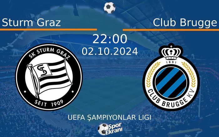 02 Ekim 2024 Sturm Graz vs Club Brugge maçı Hangi Kanalda Saat Kaçta Yayınlanacak? 02 Ekim 2024 Sturm Graz vs Club Brugge maçı Hangi Kanalda Saat Kaçta Yayınlanacak?