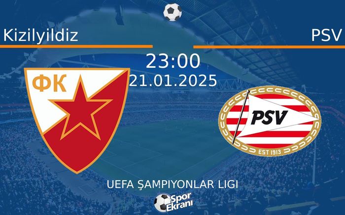 21 Ocak 2025 Kizilyildiz vs PSV maçı Hangi Kanalda Saat Kaçta Yayınlanacak? 21 Ocak 2025 Kizilyildiz vs PSV maçı Hangi Kanalda Saat Kaçta Yayınlanacak?