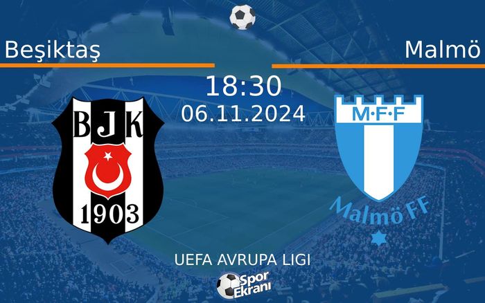 06 Kasım 2024 Beşiktaş vs Malmö maçı Hangi Kanalda Saat Kaçta Yayınlanacak? 06 Kasım 2024 Beşiktaş vs Malmö maçı Hangi Kanalda Saat Kaçta Yayınlanacak?