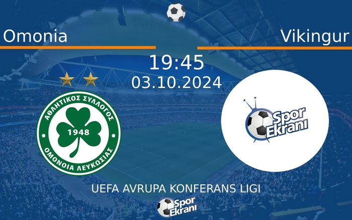 03 Ekim 2024 Omonia vs Vikingur maçı Hangi Kanalda Saat Kaçta Yayınlanacak? 03 Ekim 2024 Omonia vs Vikingur maçı Hangi Kanalda Saat Kaçta Yayınlanacak?