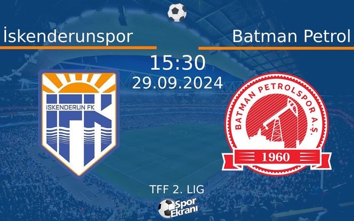 29 Eylül 2024 İskenderunspor vs Batman Petrol maçı Hangi Kanalda Saat Kaçta Yayınlanacak? 29 Eylül 2024 İskenderunspor vs Batman Petrol maçı Hangi Kanalda Saat Kaçta Yayınlanacak?