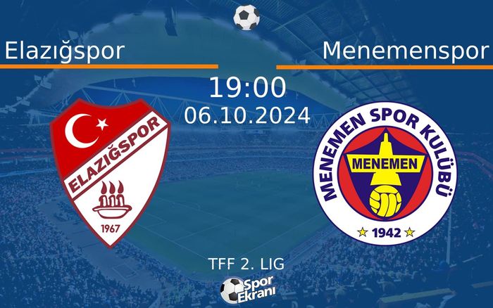 06 Ekim 2024 Elazığspor vs Menemenspor maçı Hangi Kanalda Saat Kaçta Yayınlanacak? 06 Ekim 2024 Elazığspor vs Menemenspor maçı Hangi Kanalda Saat Kaçta Yayınlanacak?