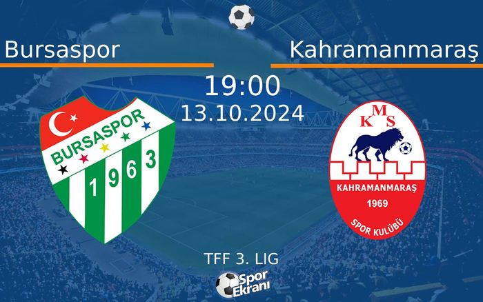 13 Ekim 2024 Bursaspor vs Kahramanmaraş maçı Hangi Kanalda Saat Kaçta Yayınlanacak? 13 Ekim 2024 Bursaspor vs Kahramanmaraş maçı Hangi Kanalda Saat Kaçta Yayınlanacak?