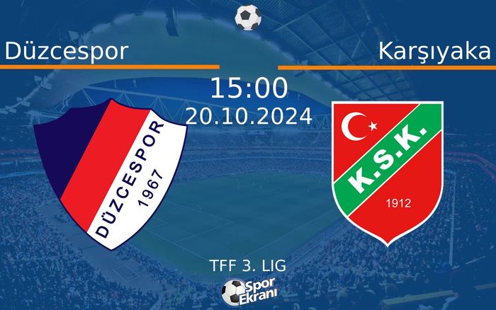 20 Ekim 2024 Düzcespor vs Karşıyaka maçı Hangi Kanalda Saat Kaçta Yayınlanacak? 20 Ekim 2024 Düzcespor vs Karşıyaka maçı Hangi Kanalda Saat Kaçta Yayınlanacak?