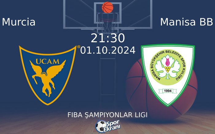 01 Ekim 2024 Murcia vs Manisa BB maçı Hangi Kanalda Saat Kaçta Yayınlanacak? 01 Ekim 2024 Murcia vs Manisa BB maçı Hangi Kanalda Saat Kaçta Yayınlanacak?