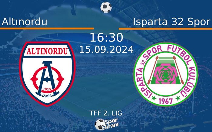15 Eylül 2024 Altınordu vs Isparta 32 Spor maçı Hangi Kanalda Saat Kaçta Yayınlanacak? 15 Eylül 2024 Altınordu vs Isparta 32 Spor maçı Hangi Kanalda Saat Kaçta Yayınlanacak?
