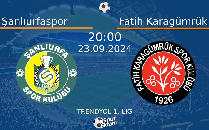23 Eylül 2024 Şanlıurfaspor vs Fatih Karagümrük maçı Hangi Kanalda Saat Kaçta Yayınlanacak? 23 Eylül 2024 Şanlıurfaspor vs Fatih Karagümrük maçı Hangi Kanalda Saat Kaçta Yayınlanacak?