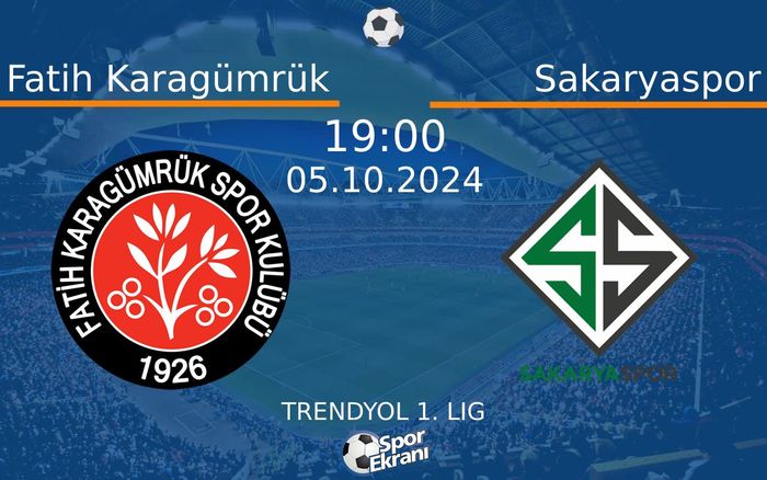 05 Ekim 2024 Fatih Karagümrük vs Sakaryaspor maçı Hangi Kanalda Saat Kaçta Yayınlanacak? 05 Ekim 2024 Fatih Karagümrük vs Sakaryaspor maçı Hangi Kanalda Saat Kaçta Yayınlanacak?