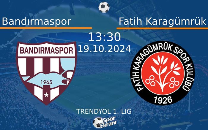 19 Ekim 2024 Bandırmaspor vs Fatih Karagümrük maçı Hangi Kanalda Saat Kaçta Yayınlanacak? 19 Ekim 2024 Bandırmaspor vs Fatih Karagümrük maçı Hangi Kanalda Saat Kaçta Yayınlanacak?