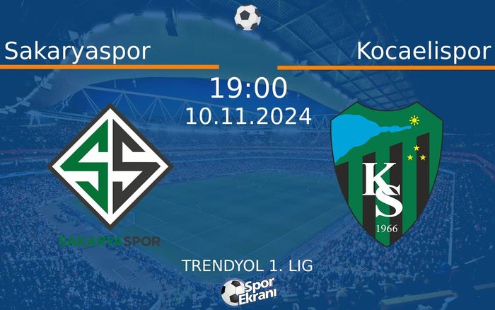 10 Kasım 2024 Sakaryaspor vs Kocaelispor maçı Hangi Kanalda Saat Kaçta Yayınlanacak? 10 Kasım 2024 Sakaryaspor vs Kocaelispor maçı Hangi Kanalda Saat Kaçta Yayınlanacak?