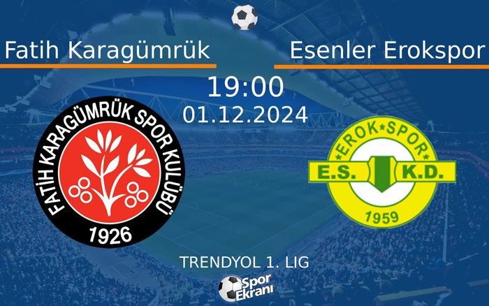 01 Aralık 2024 Fatih Karagümrük vs Esenler Erokspor maçı Hangi Kanalda Saat Kaçta Yayınlanacak? 01 Aralık 2024 Fatih Karagümrük vs Esenler Erokspor maçı Hangi Kanalda Saat Kaçta Yayınlanacak?