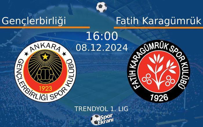 08 Aralık 2024 Gençlerbirliği vs Fatih Karagümrük maçı Hangi Kanalda Saat Kaçta Yayınlanacak? 08 Aralık 2024 Gençlerbirliği vs Fatih Karagümrük maçı Hangi Kanalda Saat Kaçta Yayınlanacak?