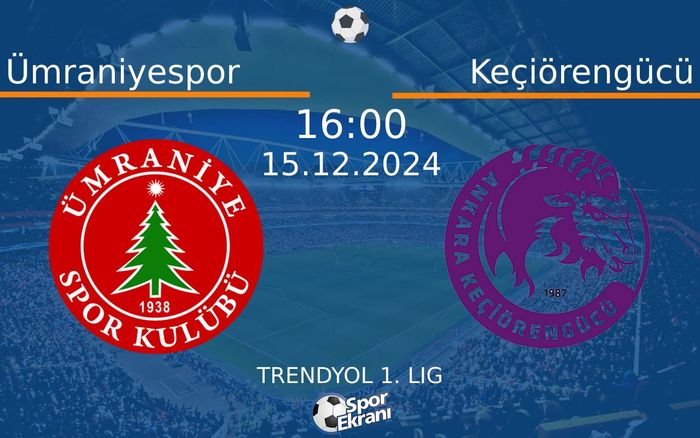 15 Aralık 2024 Ümraniyespor vs Keçiörengücü maçı Hangi Kanalda Saat Kaçta Yayınlanacak? 15 Aralık 2024 Ümraniyespor vs Keçiörengücü maçı Hangi Kanalda Saat Kaçta Yayınlanacak?