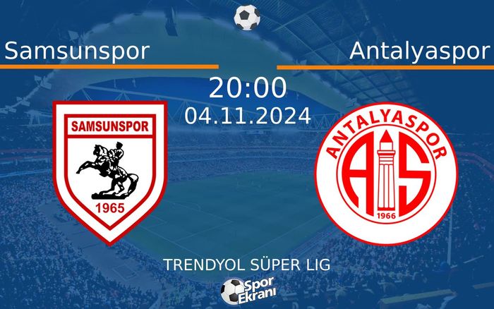 04 Kasım 2024 Samsunspor vs Antalyaspor maçı Hangi Kanalda Saat Kaçta Yayınlanacak? 04 Kasım 2024 Samsunspor vs Antalyaspor maçı Hangi Kanalda Saat Kaçta Yayınlanacak?