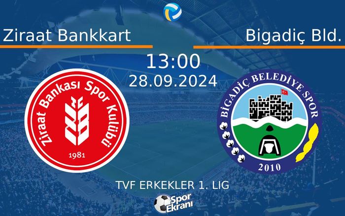 28 Eylül 2024 Ziraat Bankkart vs Bigadiç Bld. maçı Hangi Kanalda Saat Kaçta Yayınlanacak? 28 Eylül 2024 Ziraat Bankkart vs Bigadiç Bld. maçı Hangi Kanalda Saat Kaçta Yayınlanacak?