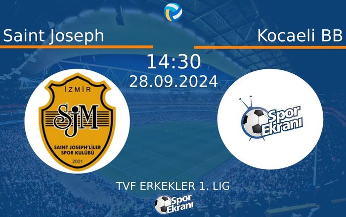 28 Eylül 2024 Saint Joseph vs Kocaeli BB maçı Hangi Kanalda Saat Kaçta Yayınlanacak? 28 Eylül 2024 Saint Joseph vs Kocaeli BB maçı Hangi Kanalda Saat Kaçta Yayınlanacak?