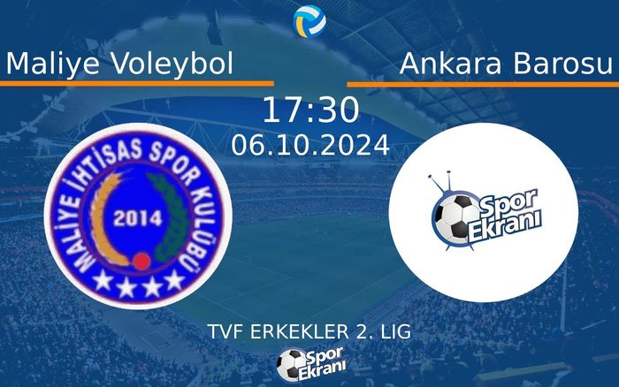 06 Ekim 2024 Maliye Voleybol vs Ankara Barosu maçı Hangi Kanalda Saat Kaçta Yayınlanacak? 06 Ekim 2024 Maliye Voleybol vs Ankara Barosu maçı Hangi Kanalda Saat Kaçta Yayınlanacak?