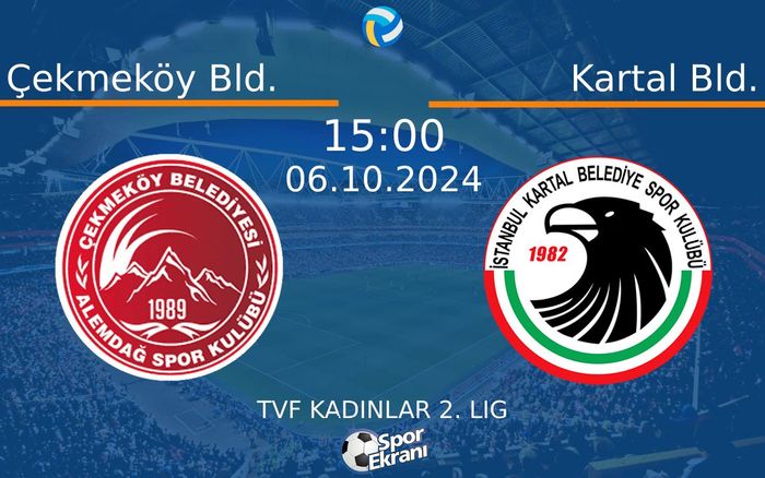06 Ekim 2024 Çekmeköy Bld. vs Kartal Bld. maçı Hangi Kanalda Saat Kaçta Yayınlanacak? 06 Ekim 2024 Çekmeköy Bld. vs Kartal Bld. maçı Hangi Kanalda Saat Kaçta Yayınlanacak?