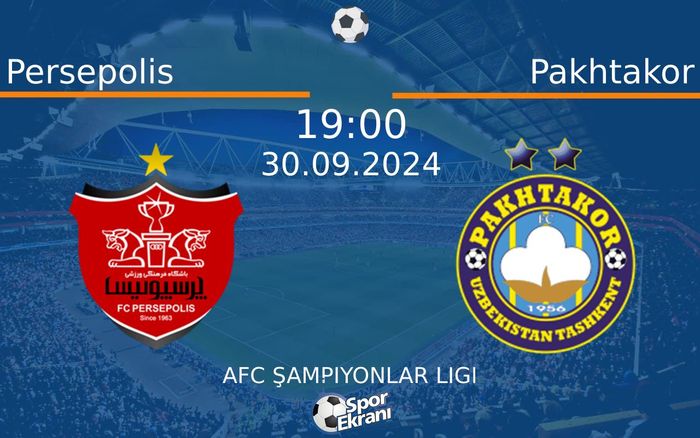 30 Eylül 2024 Persepolis vs Pakhtakor maçı Hangi Kanalda Saat Kaçta Yayınlanacak? 30 Eylül 2024 Persepolis vs Pakhtakor maçı Hangi Kanalda Saat Kaçta Yayınlanacak?