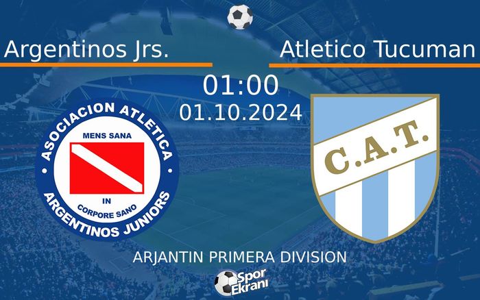01 Ekim 2024 Argentinos Jrs. vs Atletico Tucuman maçı Hangi Kanalda Saat Kaçta Yayınlanacak? 01 Ekim 2024 Argentinos Jrs. vs Atletico Tucuman maçı Hangi Kanalda Saat Kaçta Yayınlanacak?