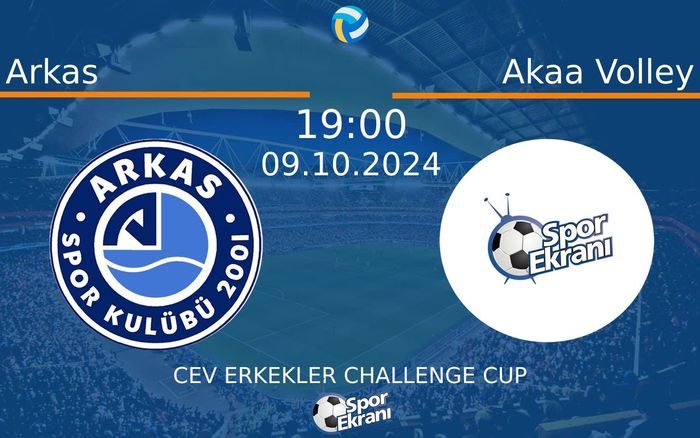 09 Ekim 2024 Arkas vs Akaa Volley maçı Hangi Kanalda Saat Kaçta Yayınlanacak?