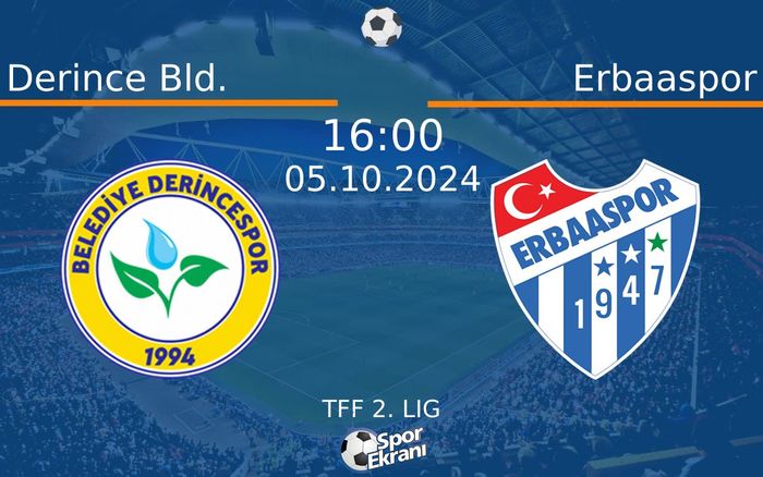 05 Ekim 2024 Derince Bld. vs Erbaaspor maçı Hangi Kanalda Saat Kaçta Yayınlanacak? 05 Ekim 2024 Derince Bld. vs Erbaaspor maçı Hangi Kanalda Saat Kaçta Yayınlanacak?
